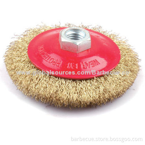 BBQ tool sets/Crimped Cup Brushes, Used for Industrial Purpose, 12,500rpm Maximum Speed